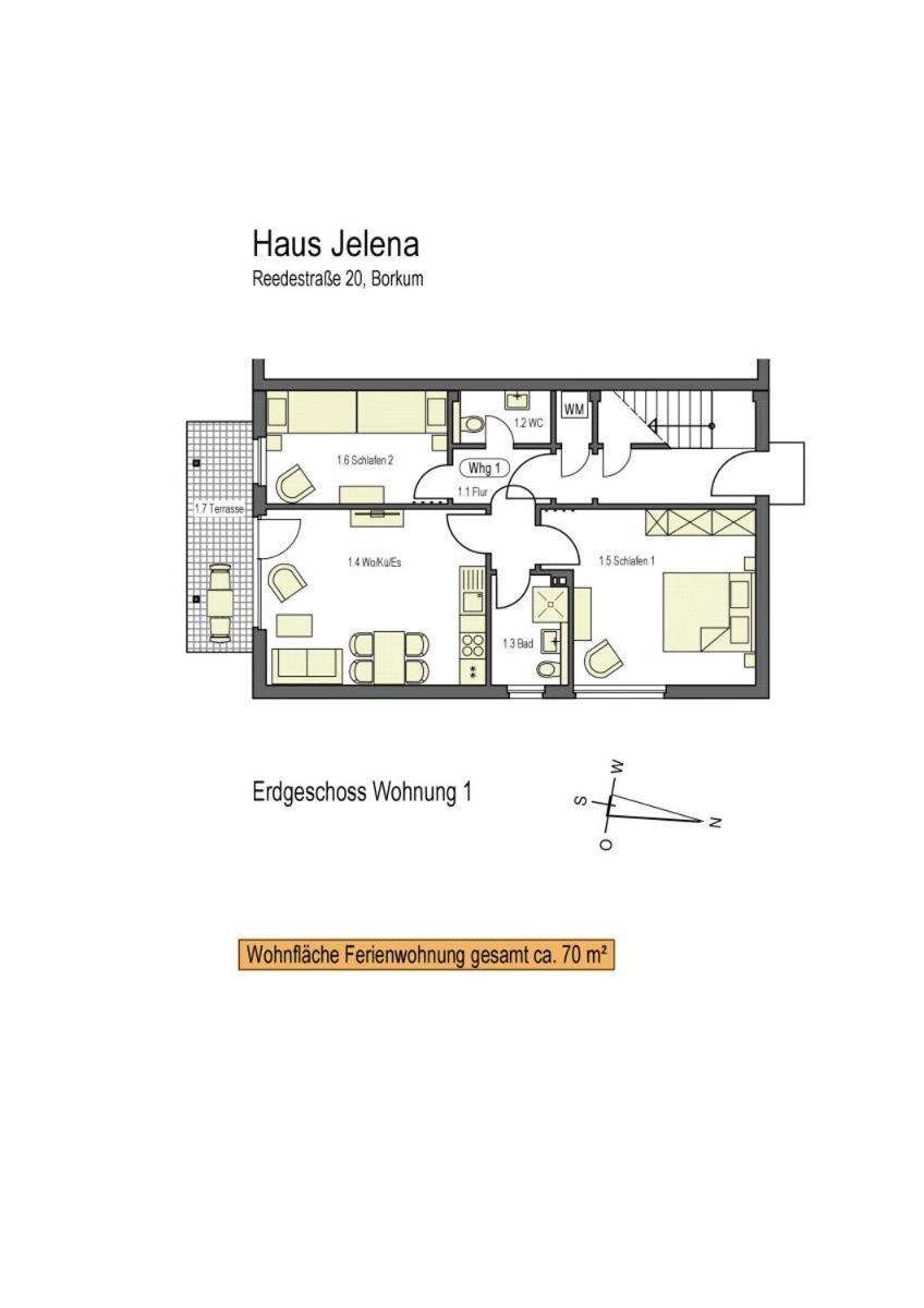 בורקום Haus Jelena Appartement 1 מראה חיצוני תמונה